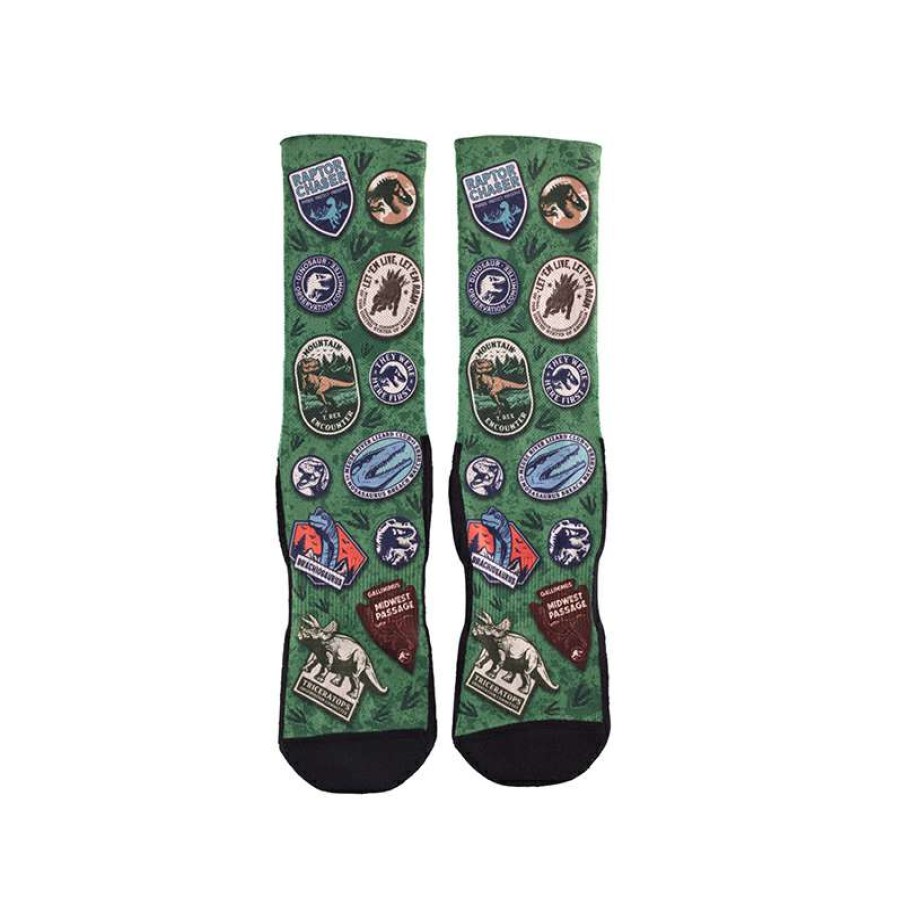 Accessories * | Universal Adult Socks Jurassic World Badges Bestsellers Disney