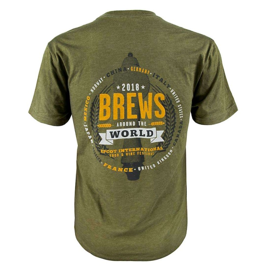 Apparel * | Disney Adult Shirt 2018 Epcot Food And Wine Brews Around The World Free Delivery