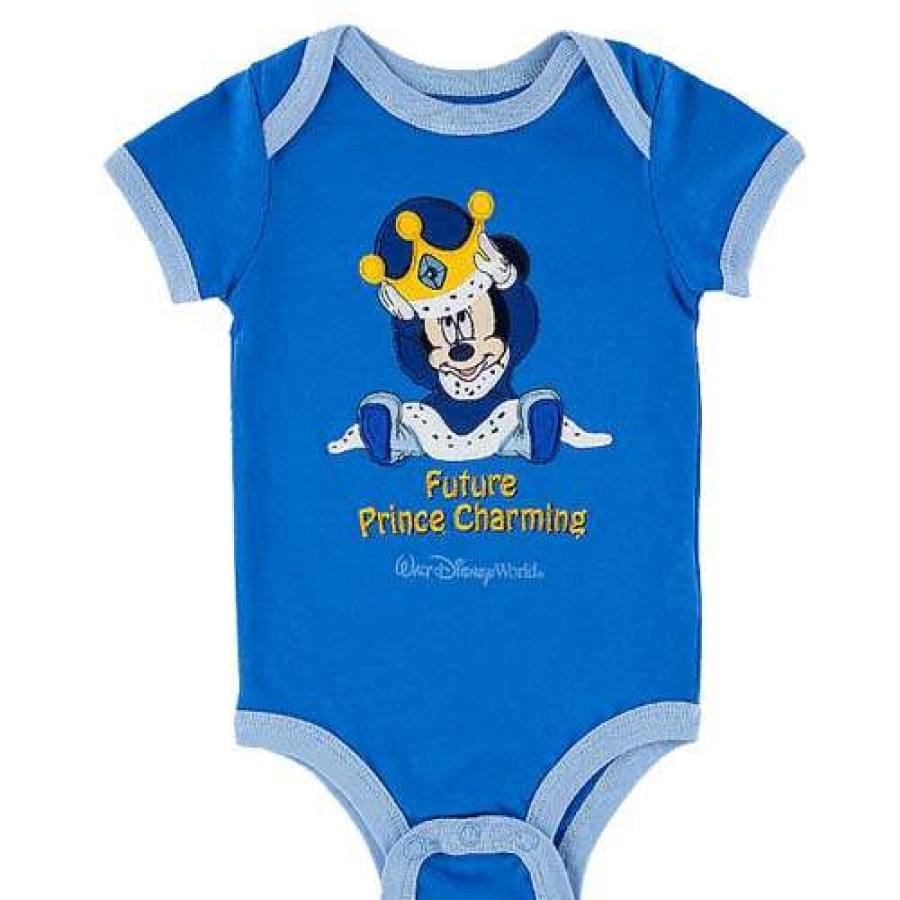 Apparel * | Disney Infant Bodysuit Future Prince Charming Mickey Mouse Shop New