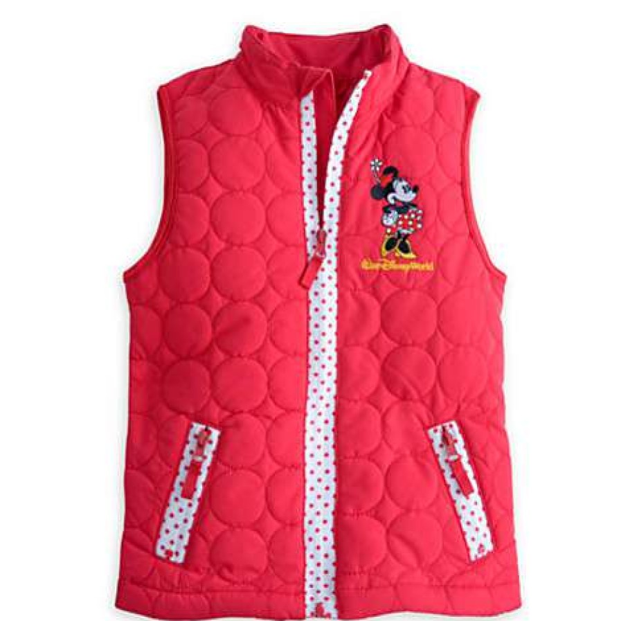 Apparel * | Disney Girls Jacket Minnie Mouse Quilted Vest For Girls Special Offers