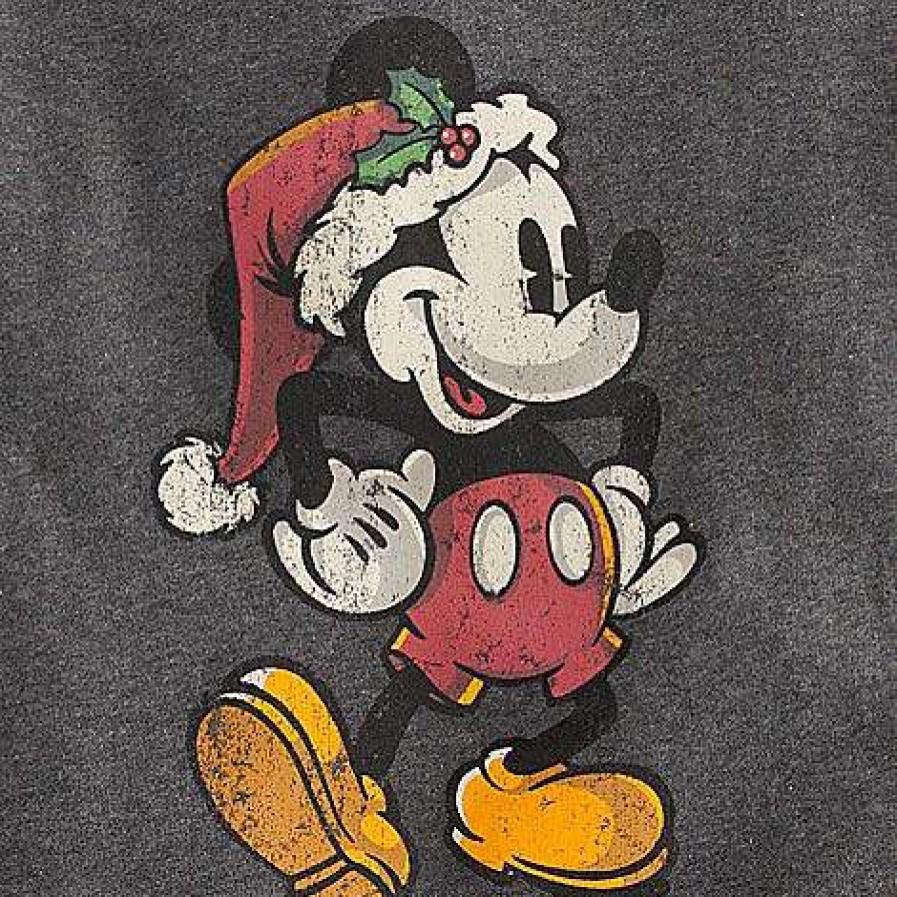 Apparel * | Disney Child Boys Shirt Santa Mickey Mouse Double-Up Long Sleeve New In