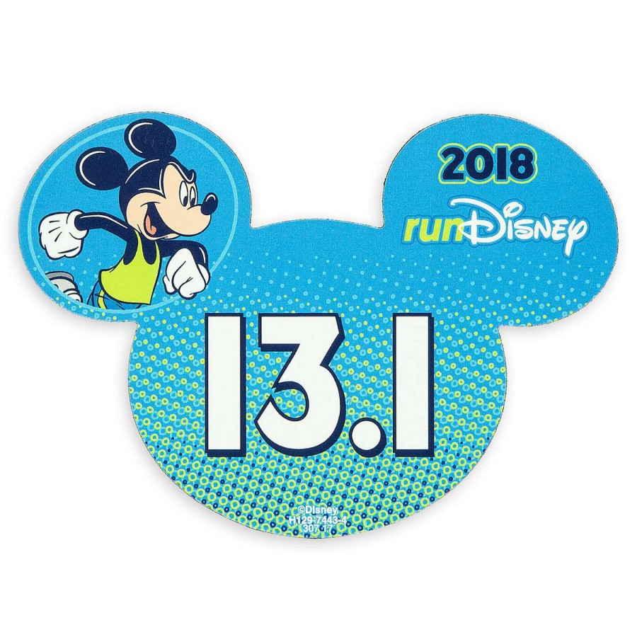 Apparel * | Disney Auto Magnet Rundisney 2018 Mickey Mouse 13.1 Free Delivery