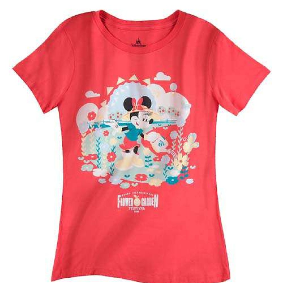 Apparel * | Disney Ladies Shirt Flower And Garden Festival Minnie Garden Promotions