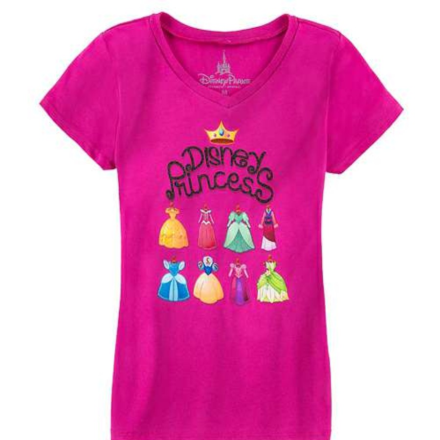 Apparel * | Disney Girls Tee Shirt Disney Princess Dresses Discount Store