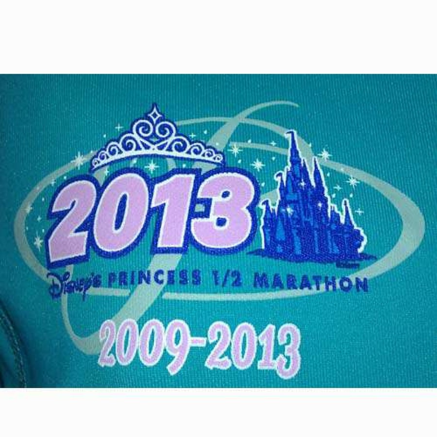 Apparel * | Disney Womens Jacket 2013 Princess 1 / 2 Marathon Teal Closeout Sale