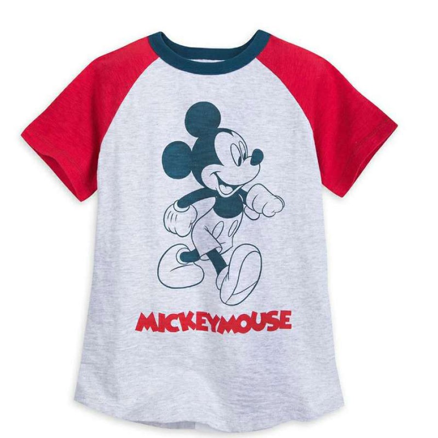 Apparel * | Disney Boys Shirt Mickey Mouse Raglan T-Shirt Shoping