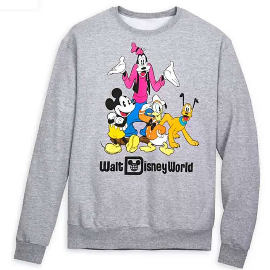 Apparel * | Disney Adult Sweatshirt Mickey & Friends Walt Disney World Fashionable