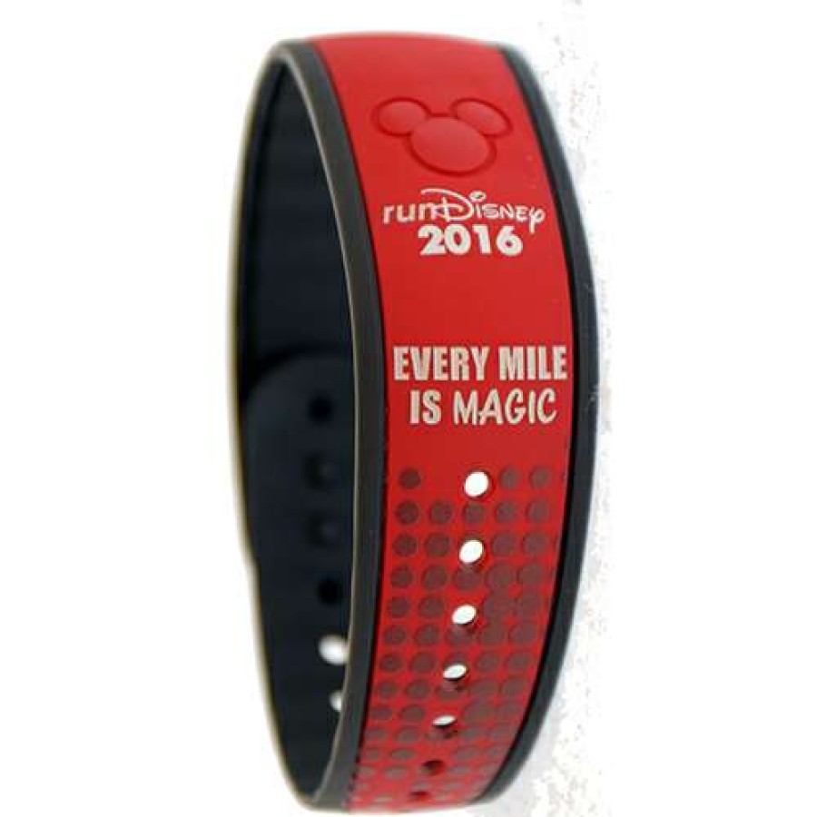 Apparel * | Disney Magicband Bracelet Rundisney Official Logo Limited Release Red Premium