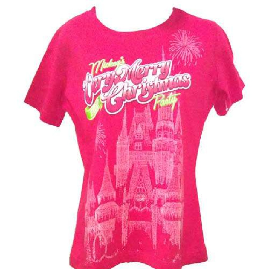 Apparel * | Disney Ladies Shirt 2012 Mickey'S Very Merry Christmas Party Special Offers