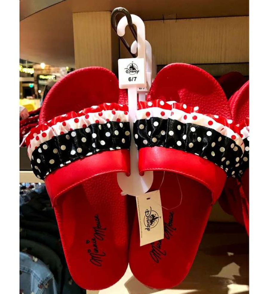 Accessories * | Disney Adult Slides Minnie Mouse Shop New