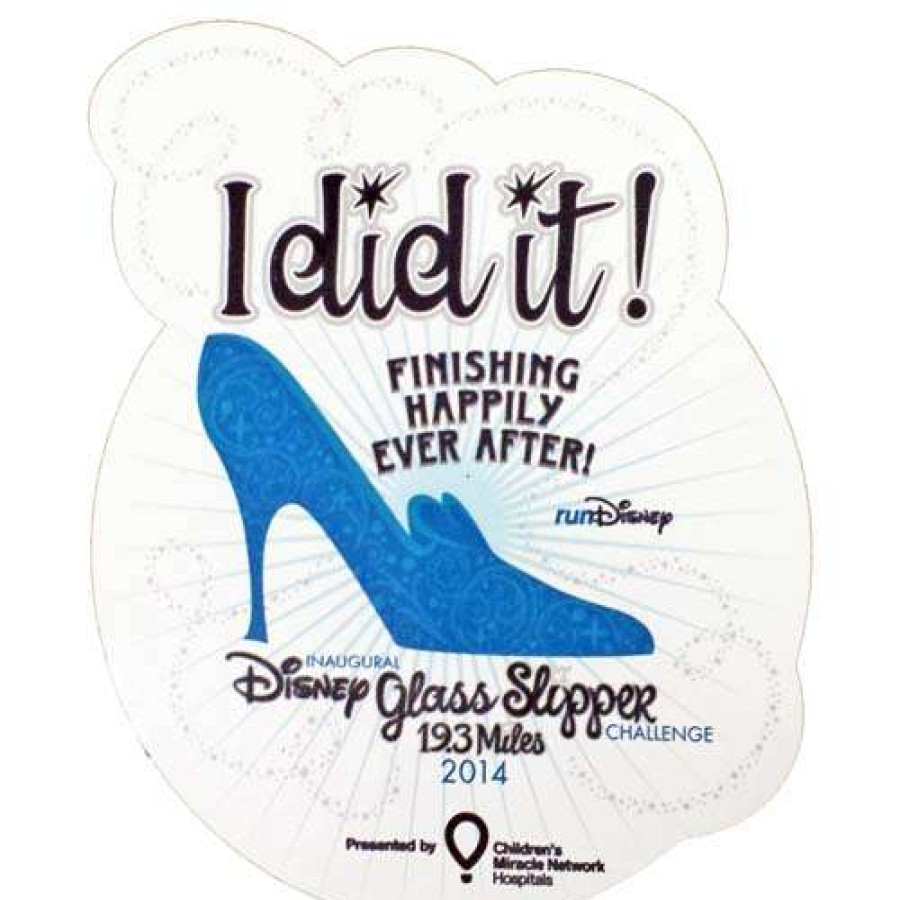 Apparel * | Disney Window Decal Rundisney Glass Slipper Challenge I Did It! 2014 Best Guaranteed