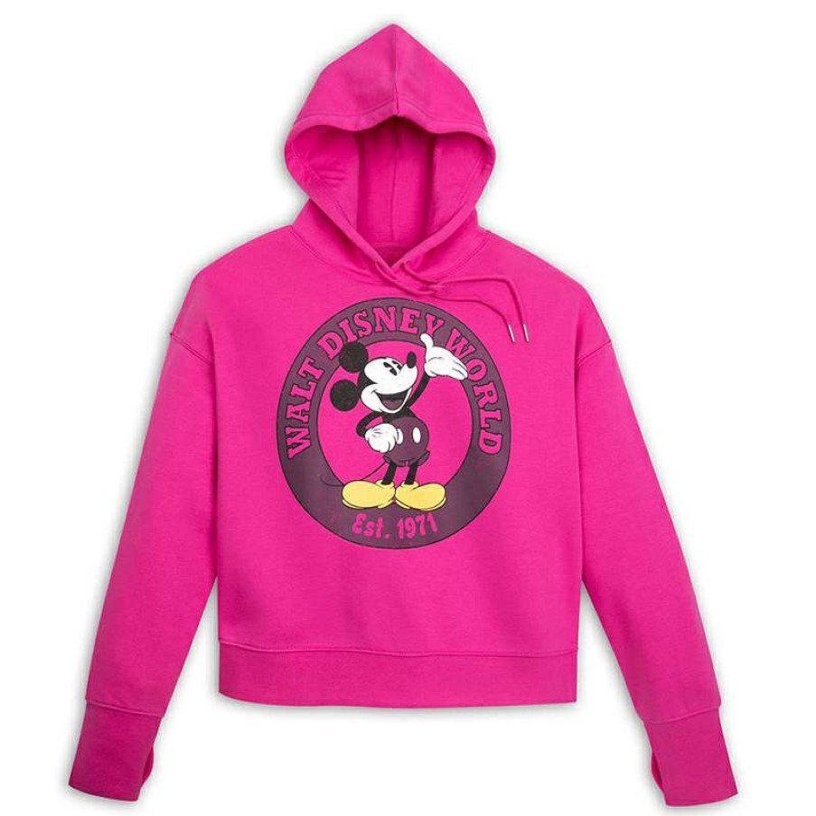 Apparel * | Disney Women'S Pullover Hoodie Walt Disney World Mickey Mouse Pink Cheaper