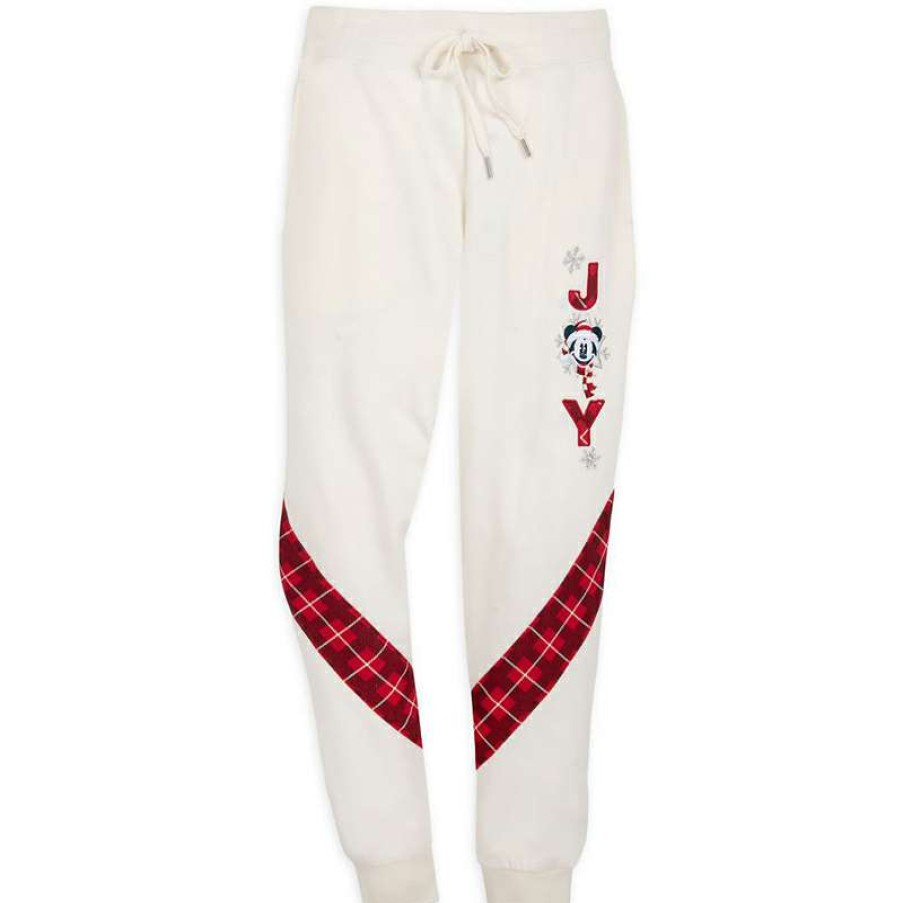 Apparel * | Disney Adult Lounge Pants Mickey Mouse Holiday Joggers For Women Shop New