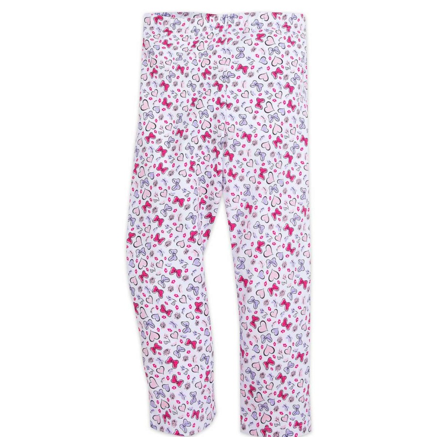 Apparel * | Disney Girls Pants Sweet Minnie Mouse Capri Pants New