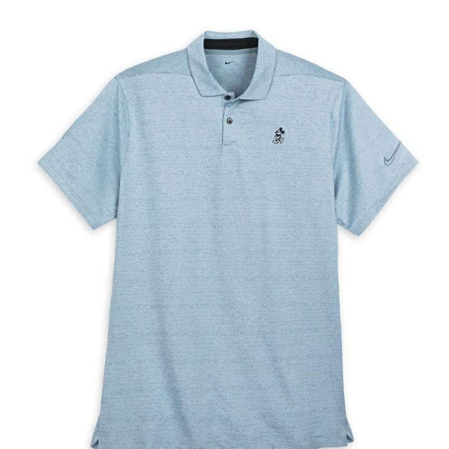 Apparel * | Disney Men'S Shirt Mickey Mouse Polo By Nike Aviator Gray Excellent