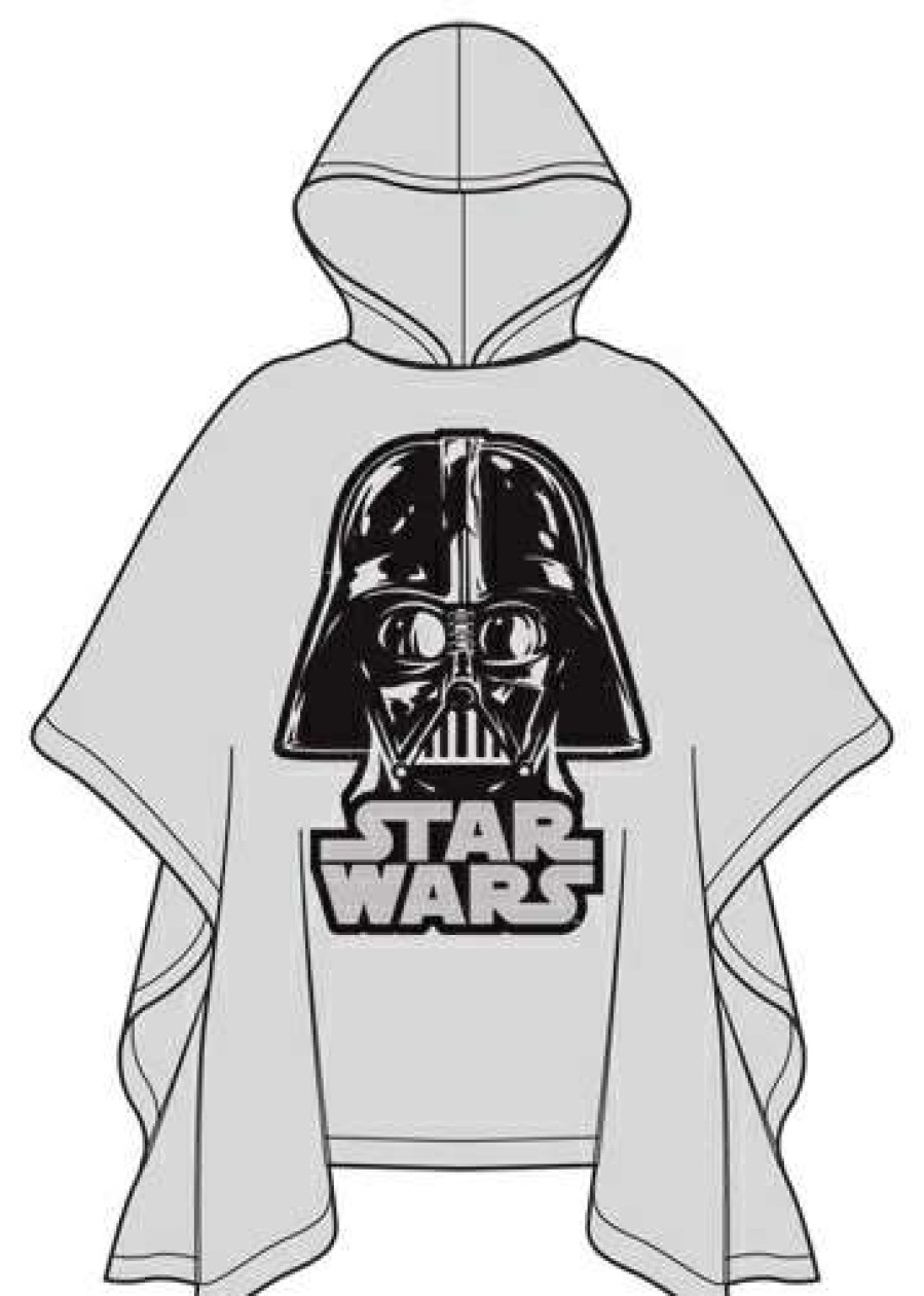 Apparel * | Disney Rain Poncho Youth Star Wars Darth Vader Bestsellers