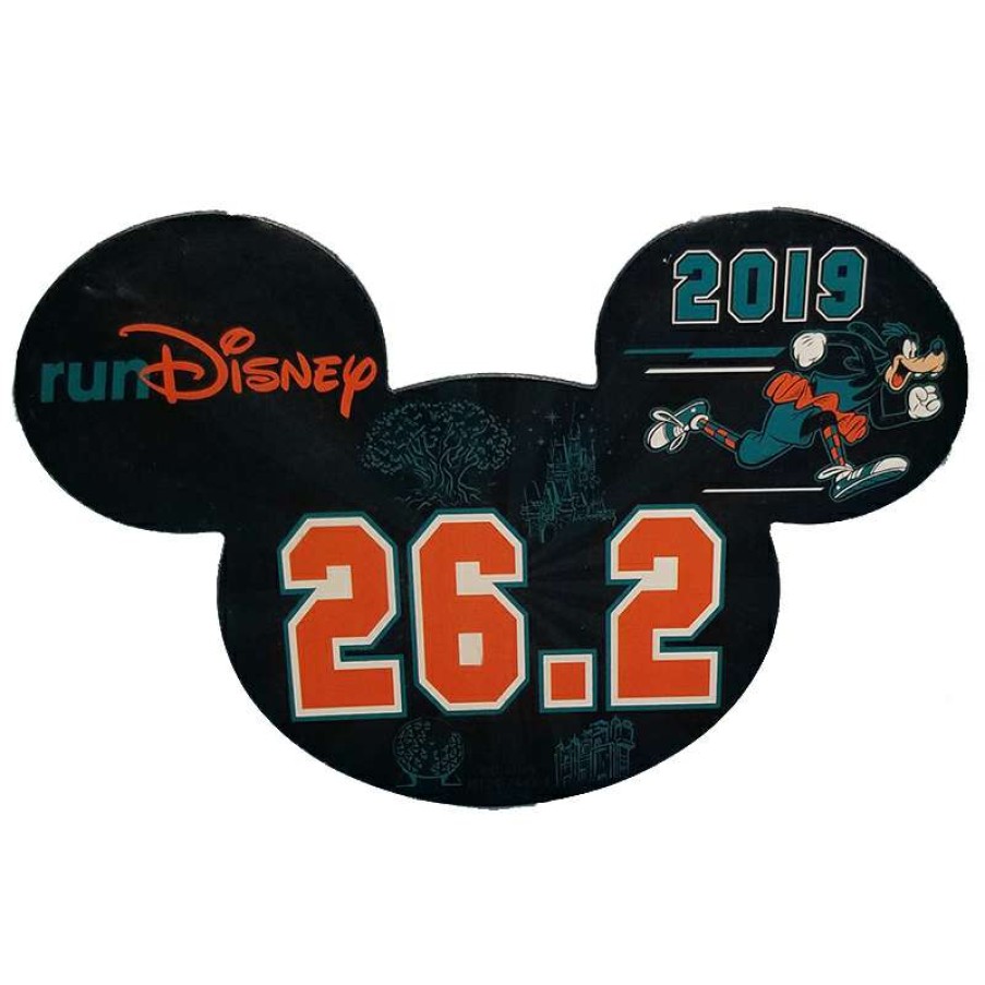 Apparel * | Disney Auto Magnet Rundisney 2019 Goofy 26.2 Online Discount