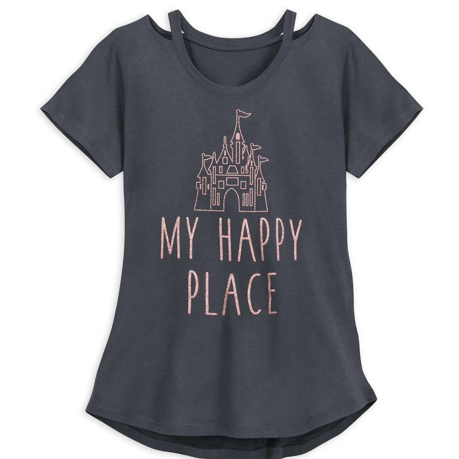 Apparel * | Disney Women'S Shirt Fantasyland Castle T-Shirt My Happy Place Bestsellers