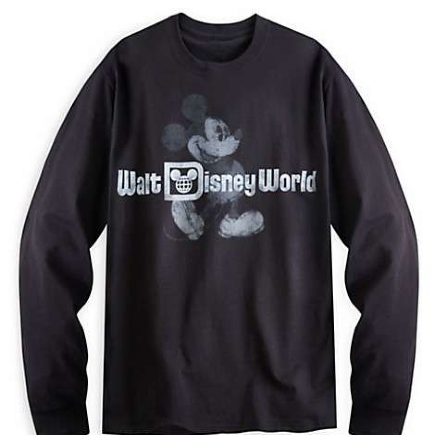 Apparel * | Disney Adult Shirt Mickey Mouse Walt Disney World Long Sleeve New In