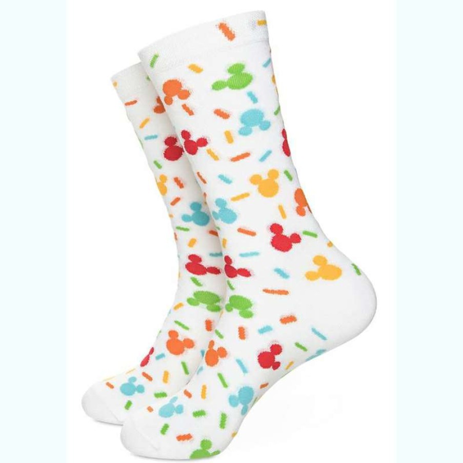 Accessories * | Disney Adult Socks D'Lish Mickey Icon Sprinkles Shoping