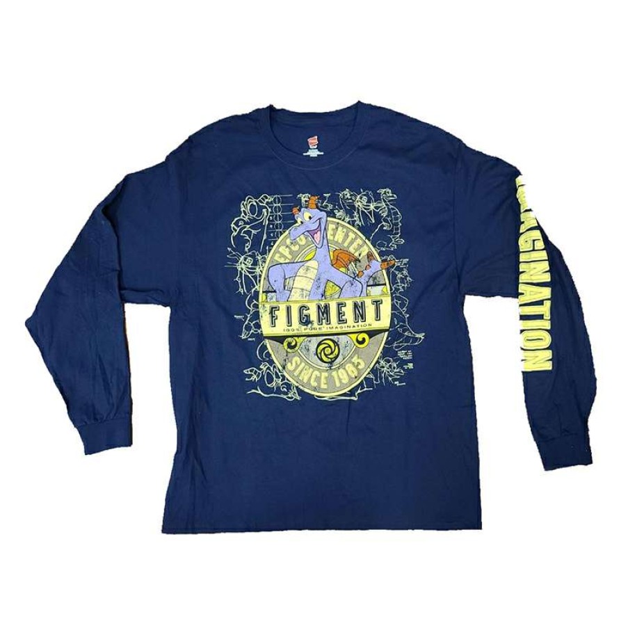 Apparel * | Disney Adult Long Sleeve Tee Epcot Figment Imagination Online Discount