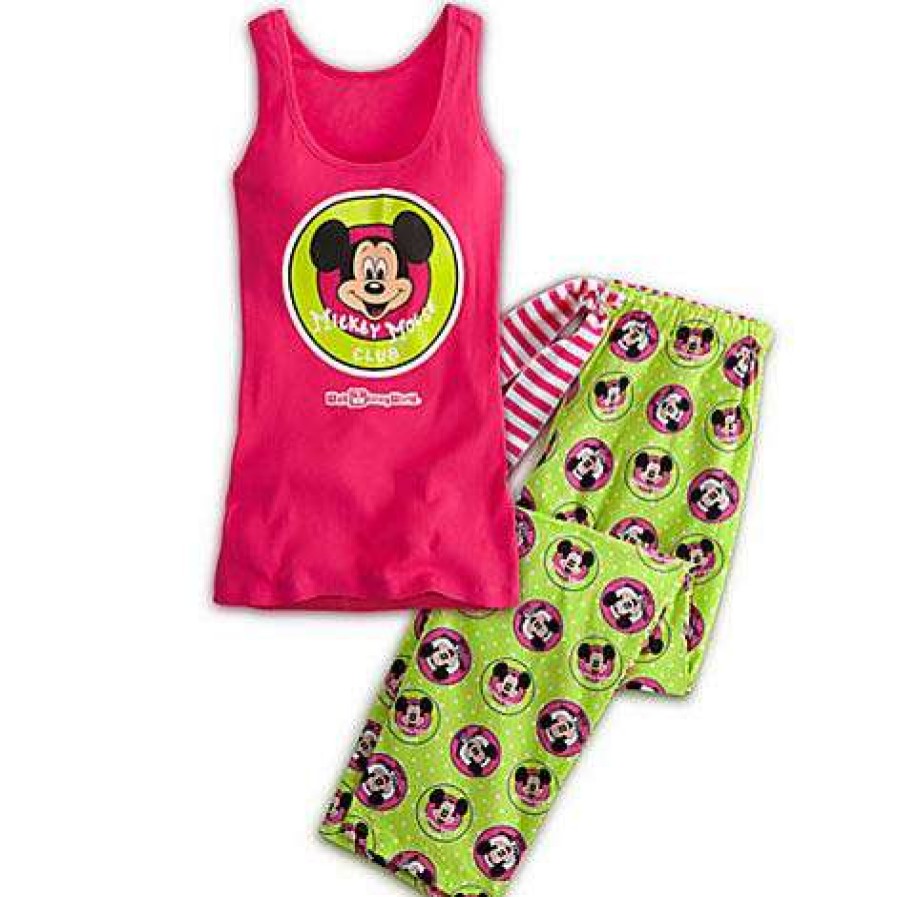 Apparel * | Disney Ladies Pajama Set The Mickey Mouse Club Pajama Set For Women New In