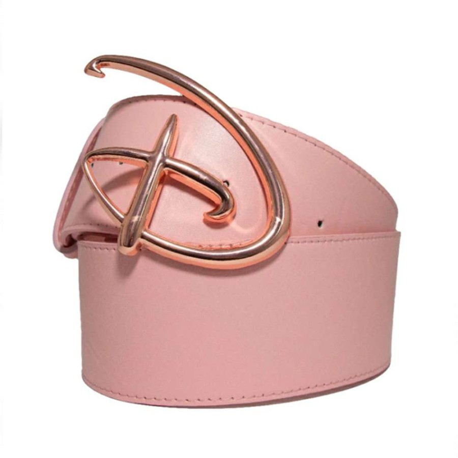 Apparel * | Disney Designer Strap Belt Disney Logo Pink New In