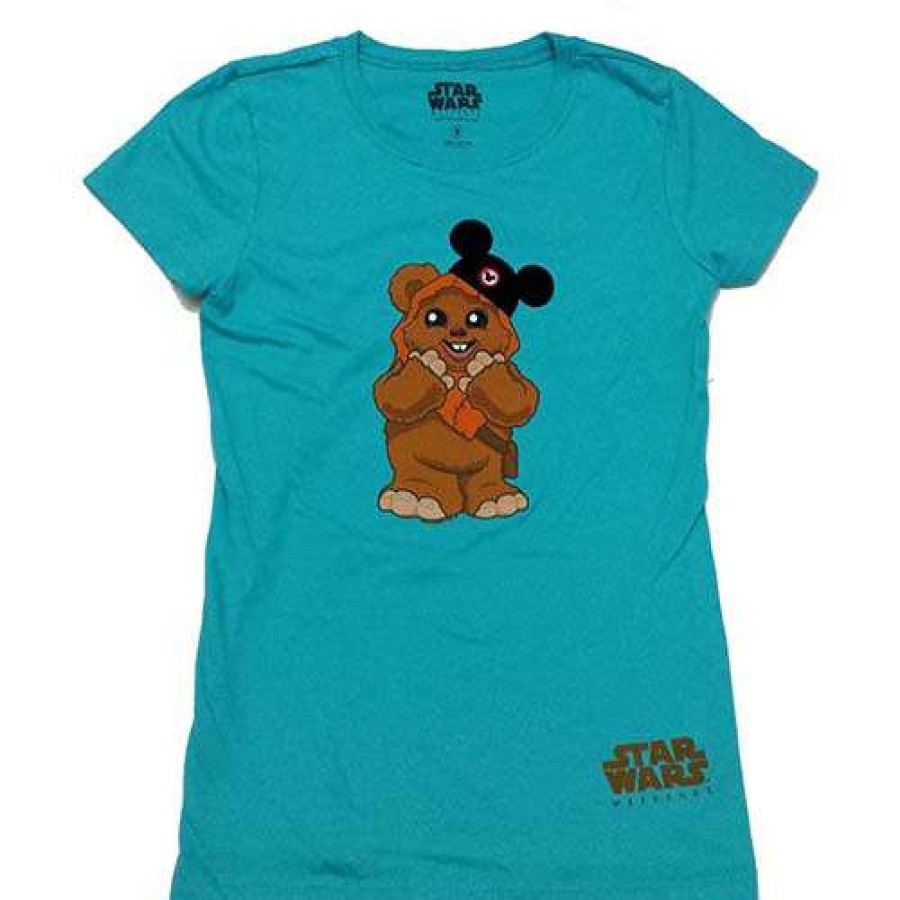 Apparel * | Disney Star Wars Weekends Girls Shirt Ewok Teal New In