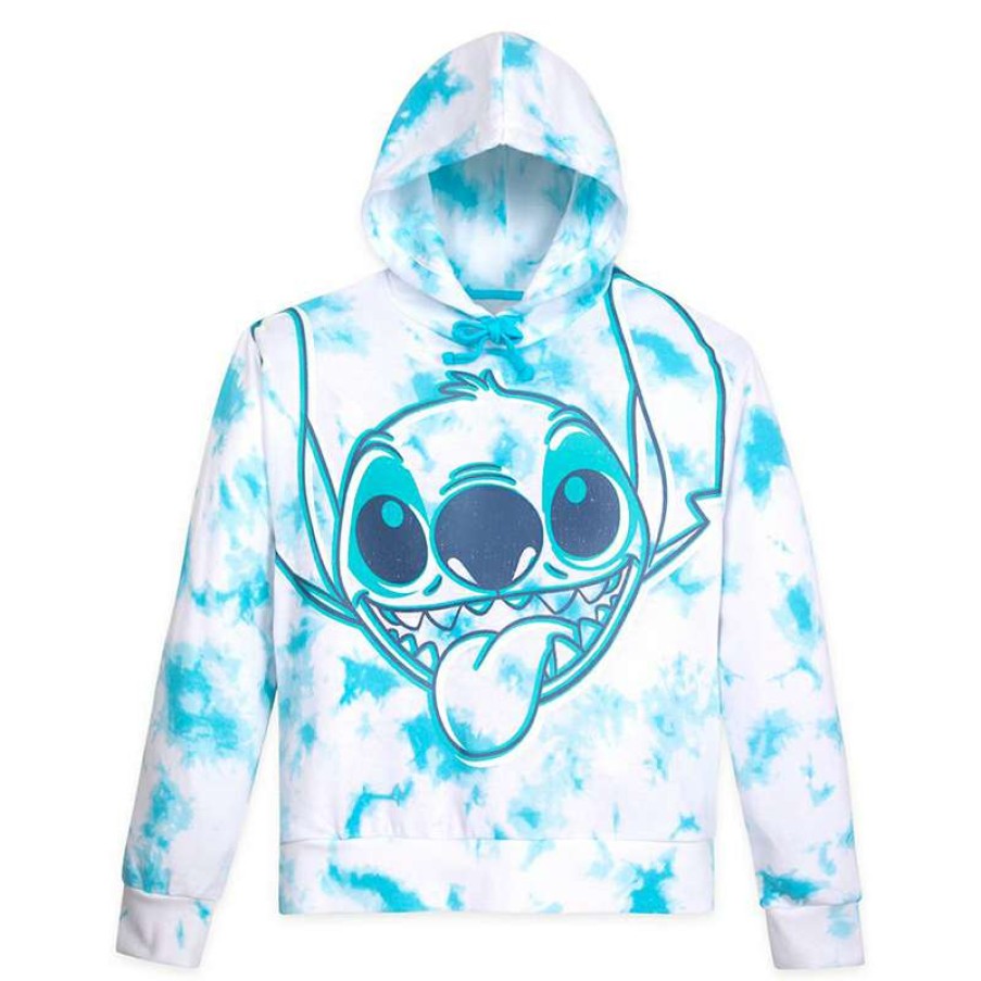 Apparel * | Disney Adult Pullover Hoodie Walt Disney World Tie Dye Stitch Large Choice