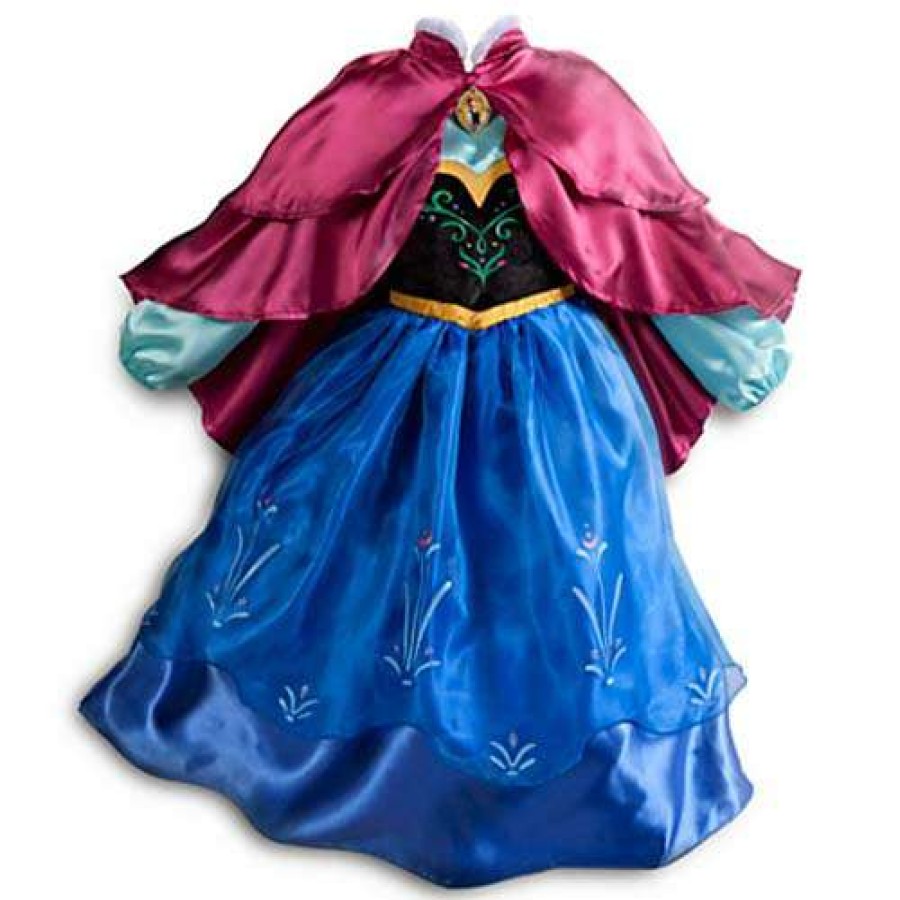 Apparel * | Disney Girls Costume Frozen Anna Dress With Cape Online