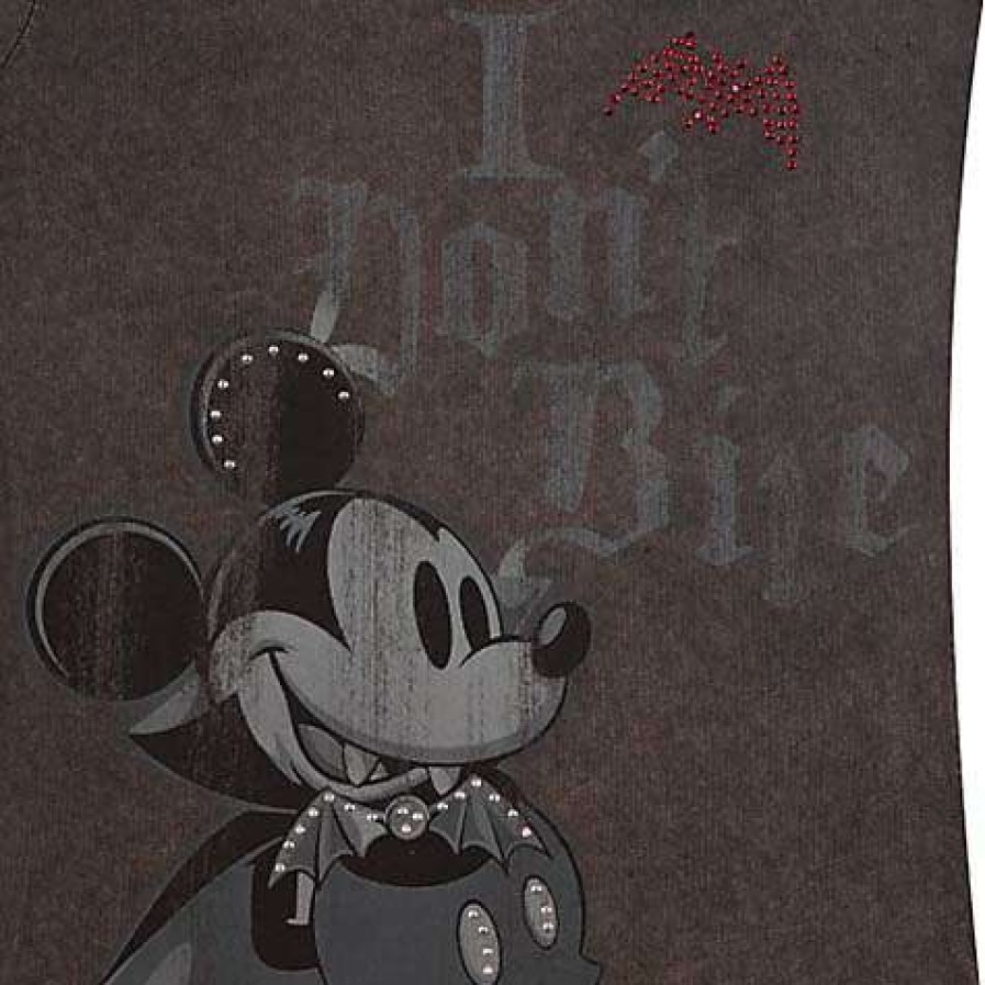 Apparel * | Disney Adult Halloween Shirt Vampire Mickey Mouse Grey Bestsellers