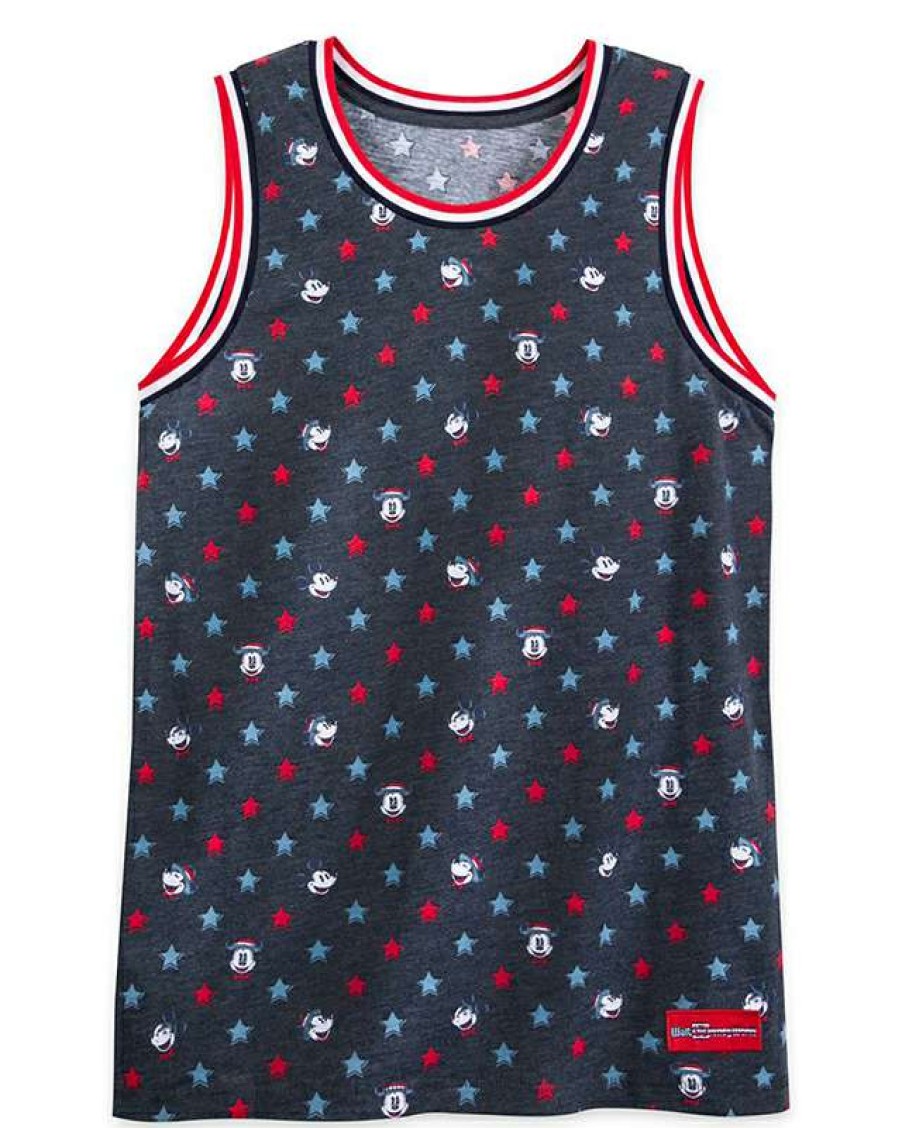 Apparel * | Disney Adult Shirt Mickey Mouse Americana Tank Top Free Delivery