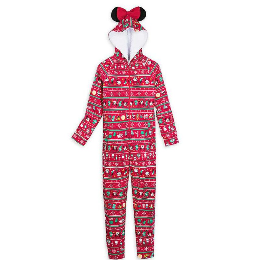 Apparel * | Disney Women'S Bodysuit Pajama Minnie Mouse Holiday Icons Sale Online