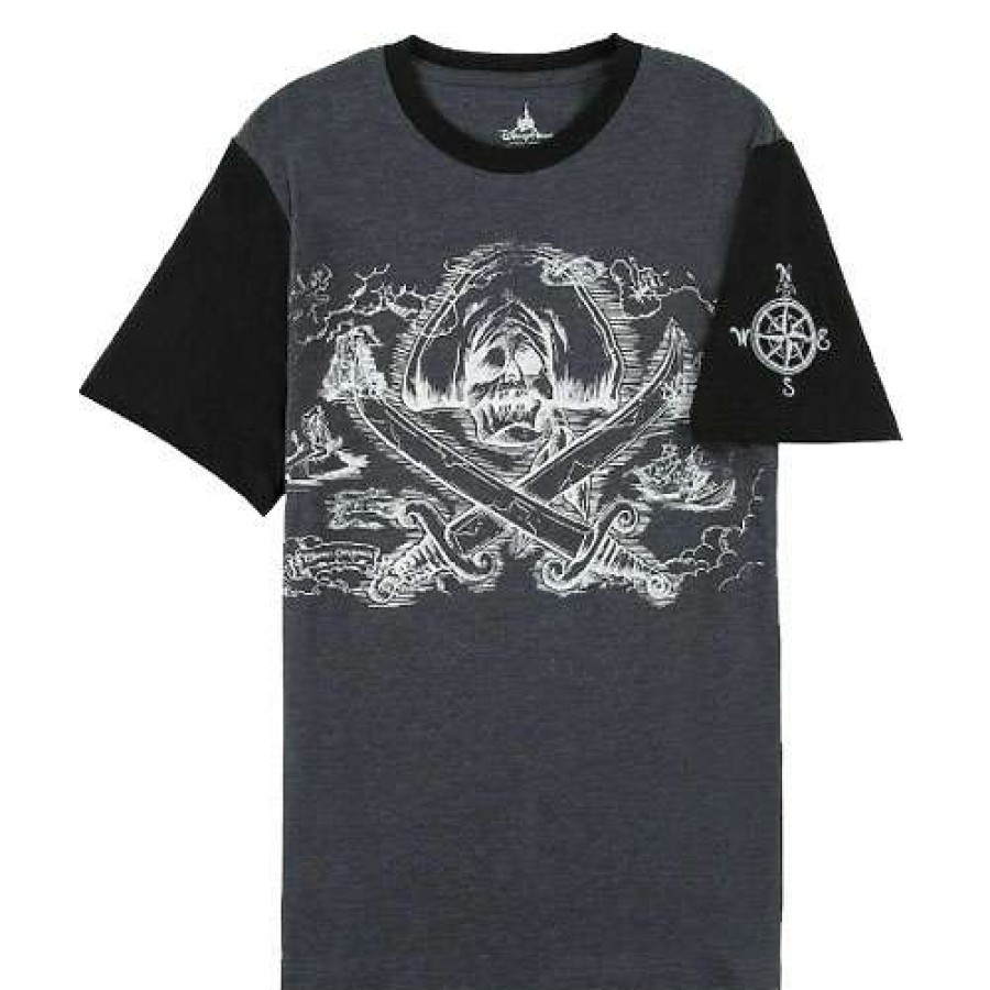 Apparel * | Disney Adult Shirt Pirates Of The Caribbean Compass Tee Excellent