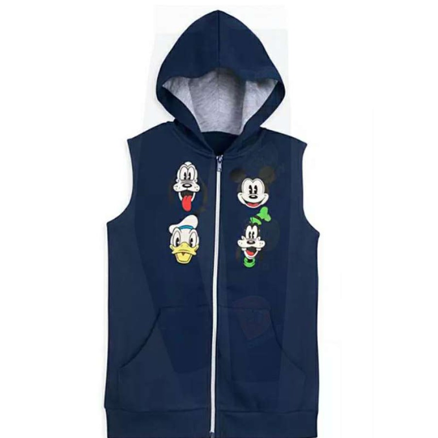 Apparel * | Disney Boys Hoodie Vest Mickey Mouse And Friends Hot Sell