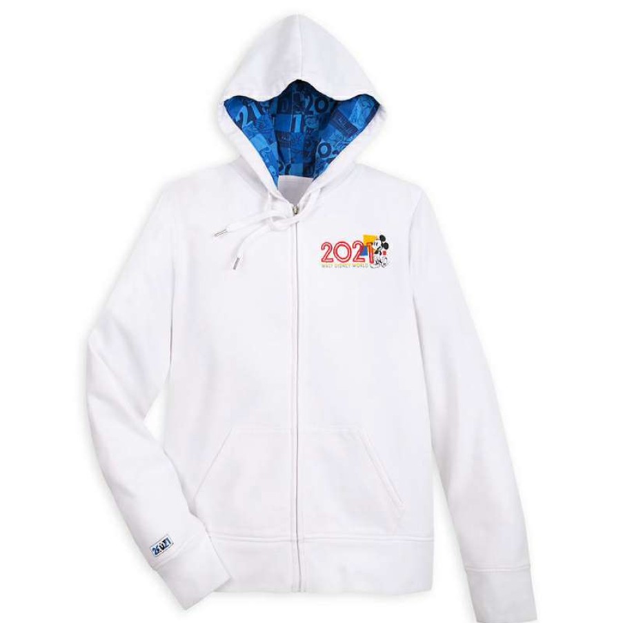 Apparel * | Disney Women'S Zip Hoodie Walt Disney World 2021 Logo Mickey Mouse And Friends Discount Store