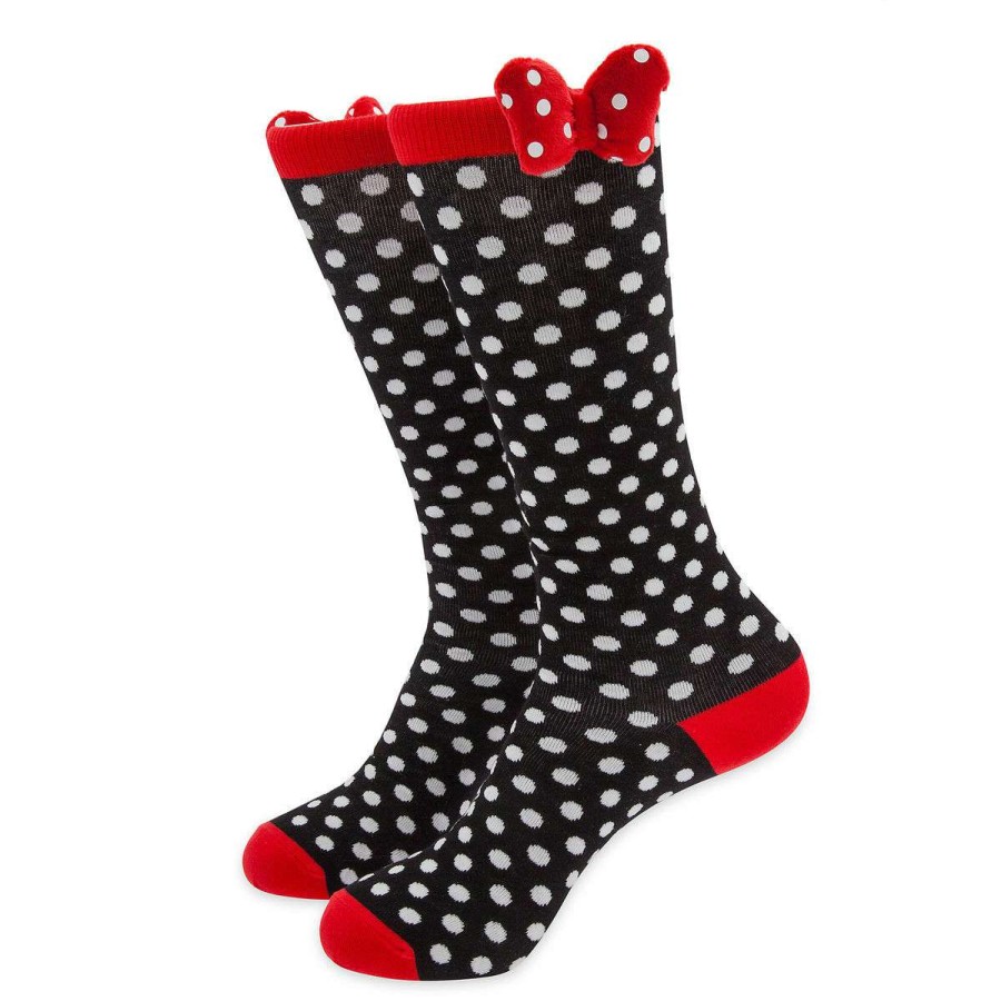 Accessories * | Disney Women'S Socks Minnie Mouse Knee Socks Bow Bestsellers