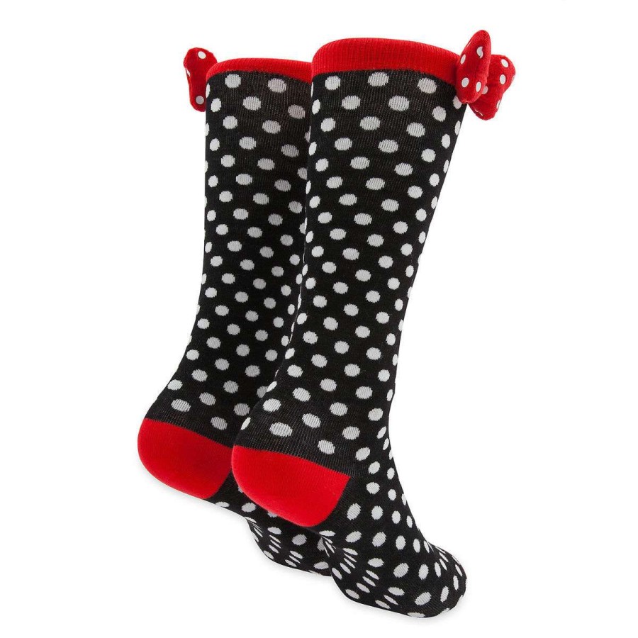 Accessories * | Disney Women'S Socks Minnie Mouse Knee Socks Bow Bestsellers