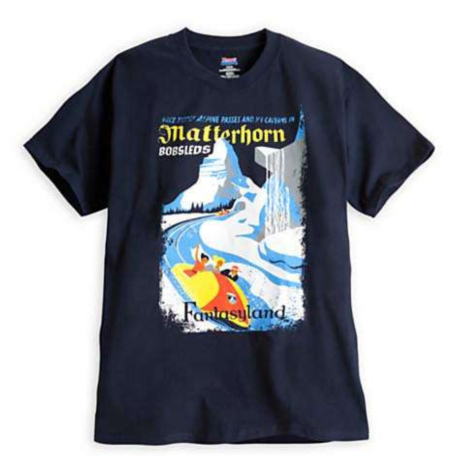 Apparel * | Disney Adult Shirt Matterhorn Bobsleds Attraction Poster Limited Edition