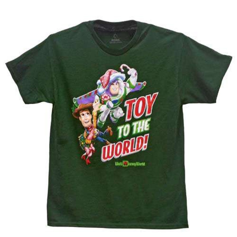 Apparel * | Disney Child Shirt Toy Story Christmas Holiday Toy To The World Excellent