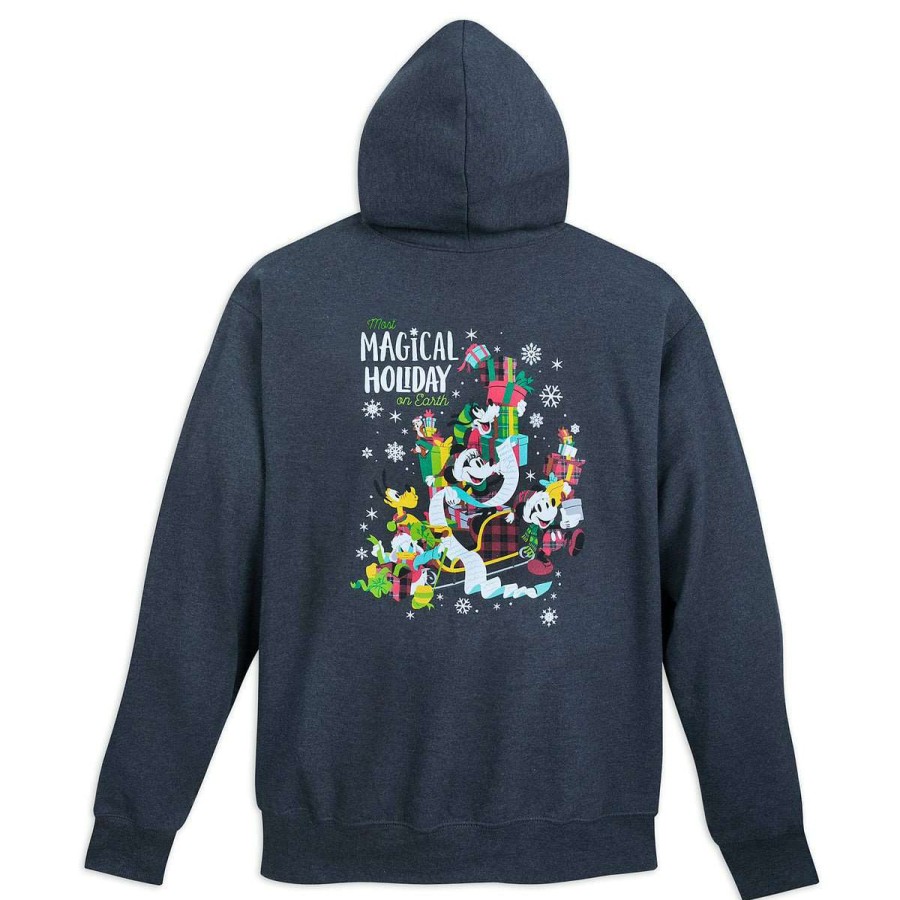 Apparel * | Disney Adult Hoodie Most Magical Holiday On Earth Mickey And Pals Quick Expedition