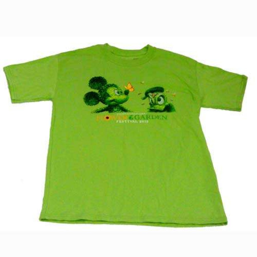 Apparel * | Disney Child Shirt Flower And Garden Festival Topiary Green Excellent