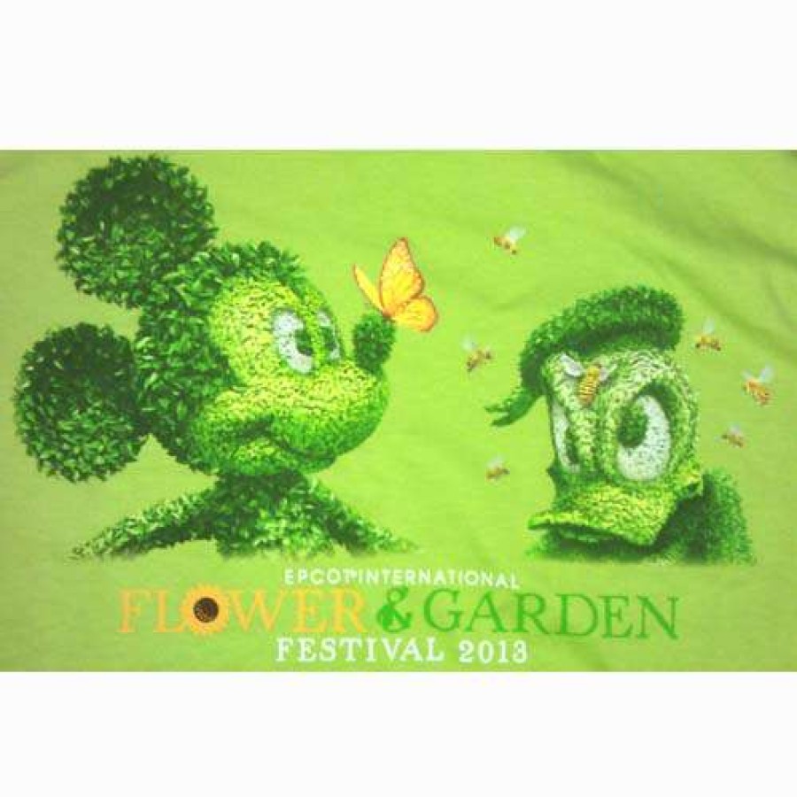 Apparel * | Disney Child Shirt Flower And Garden Festival Topiary Green Excellent