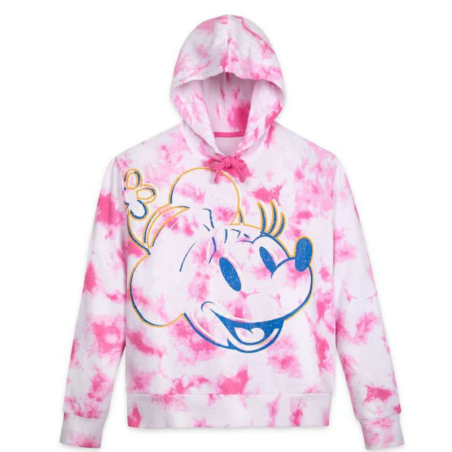 Apparel * | Disney Adult Pullover Hoodie Walt Disney World Tie Dye Minnie Mouse Sale Online