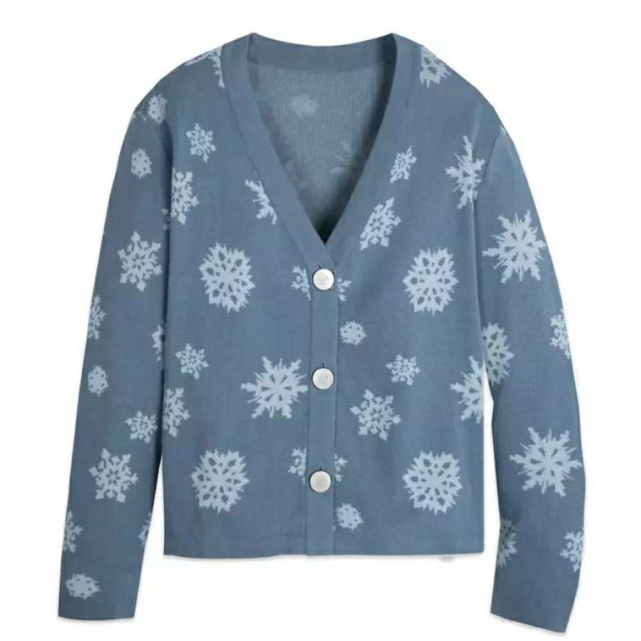 Apparel * | Disney Cardigan Sweater For Women Frozen Snowflakes Hot Sell