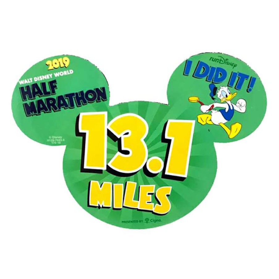 Apparel * | Disney Auto Magnet Wdw Half Marathon Donald Duck 2019 I Did It! Online Discount