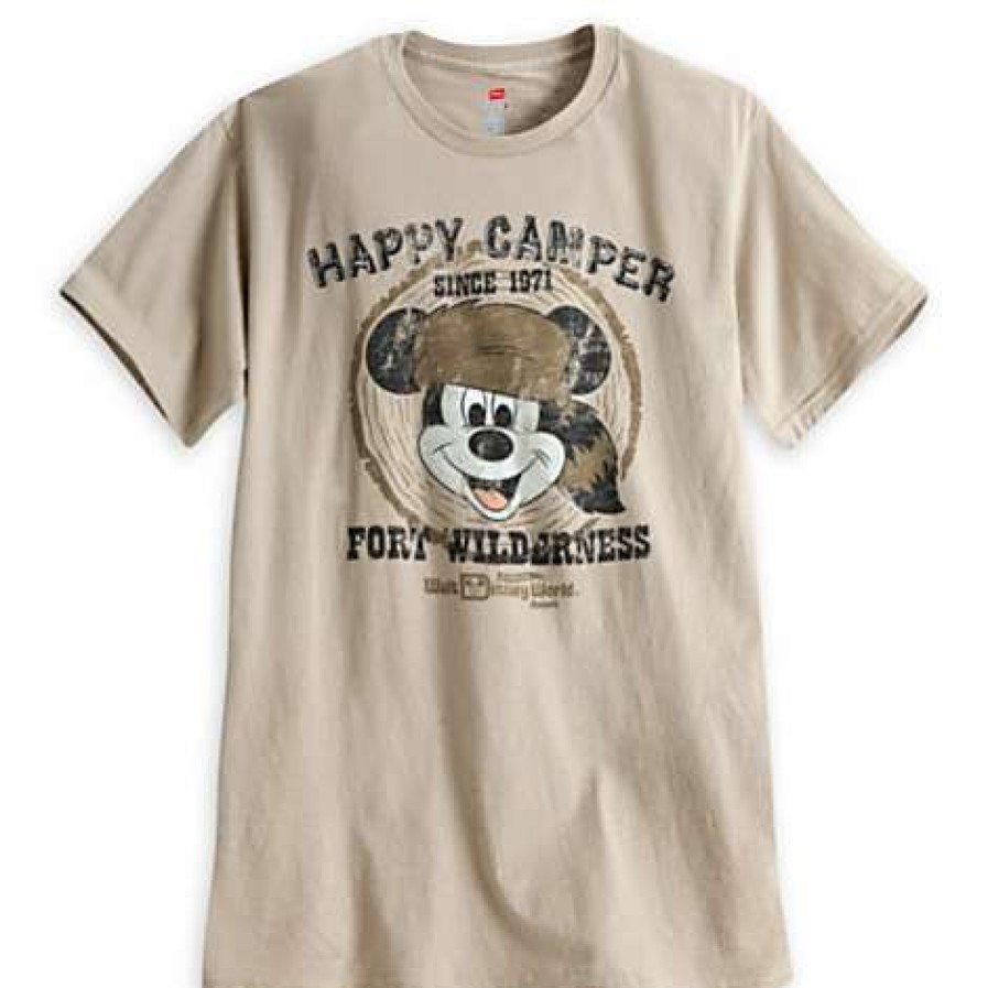 Apparel * | Disney Adult Shirt Fort Wilderness Mickey Happy Camper Top Sellers