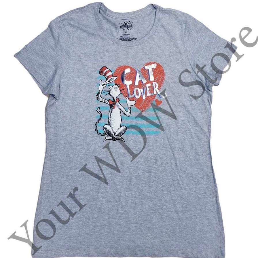 Apparel * | Universal Ladies Shirt Cat In The Hat Cat Lover Crazy Deals Disney