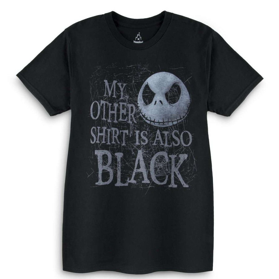 Apparel * | Disney Adult Shirt Jack Skellington Black T-Shirt Special Offers