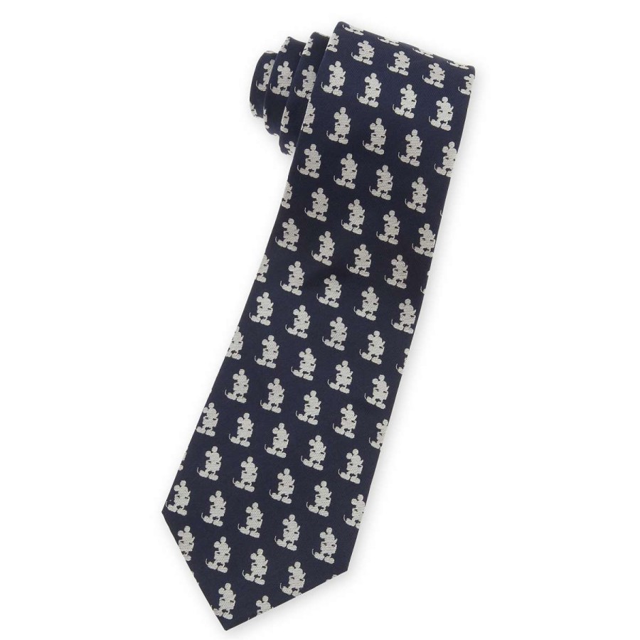 Apparel * | Disney Silk Tie Mickey Silhouettes Navy Hot Sell